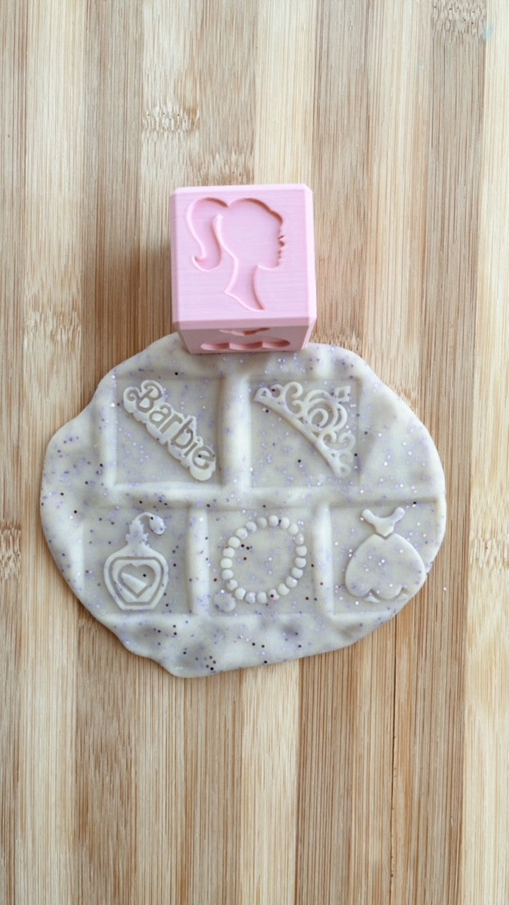 Eco Friendly 3D Printed Stamper Cube - Characters