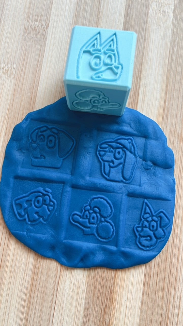 Eco Friendly 3D Printed Stamper Cube - Characters