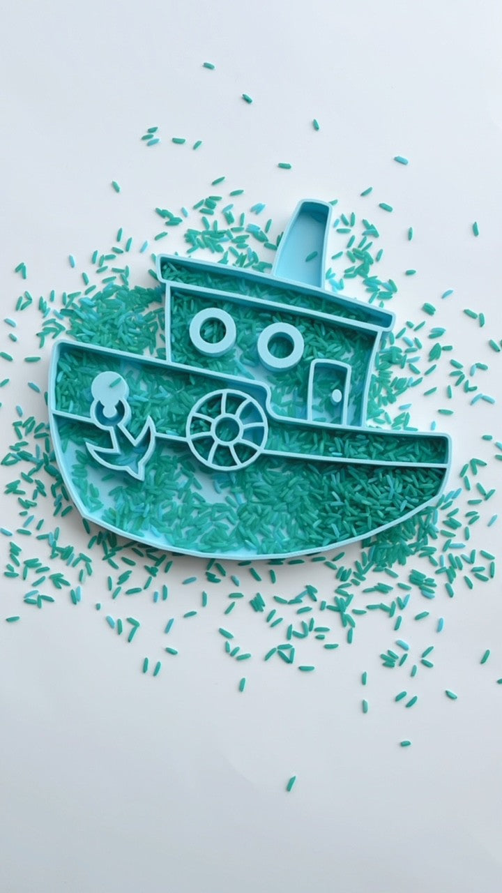 Boat Sensory Tray (fillable) Eco-Friendly