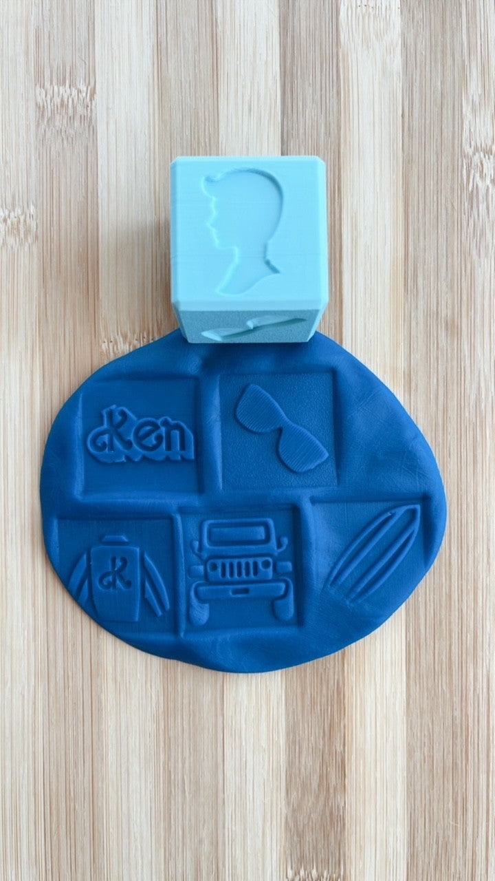 Eco Friendly 3D Printed Stamper Cube - Characters