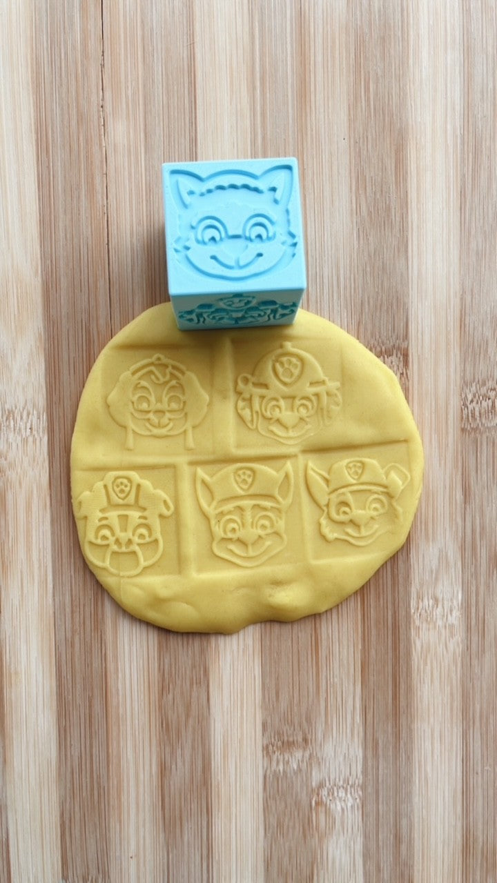 Eco Friendly 3D Printed Stamper Cube - Characters
