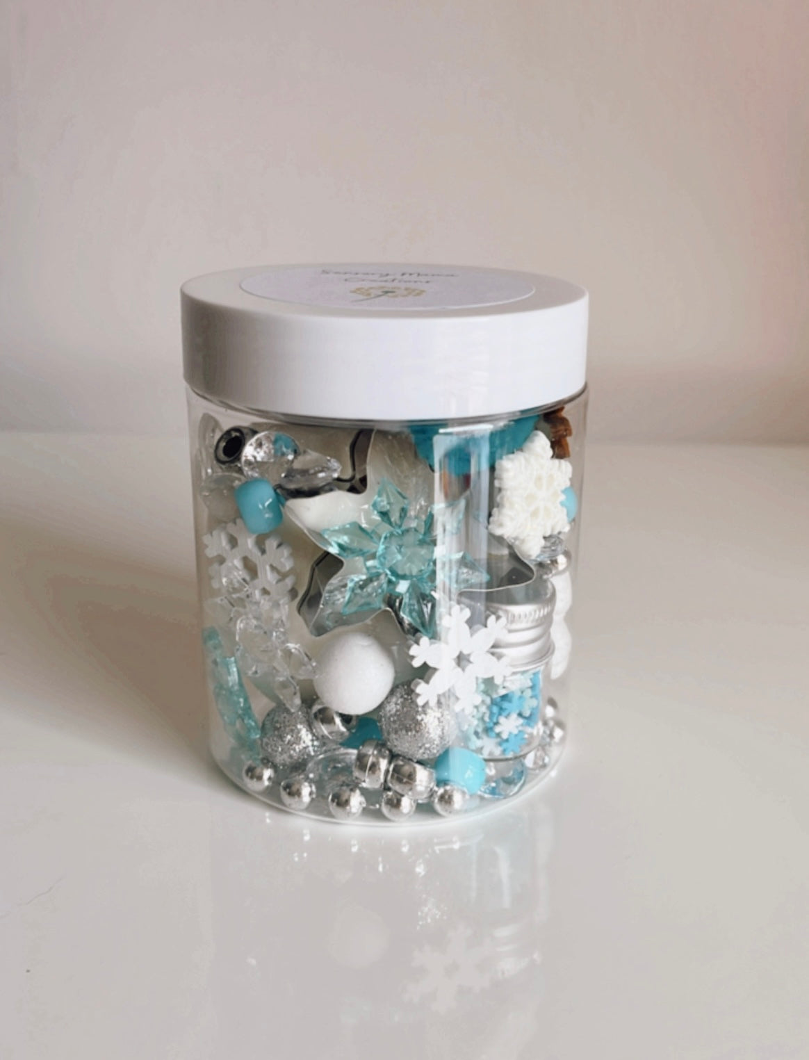 Decorate a Snowflake Playdough to Go Jar