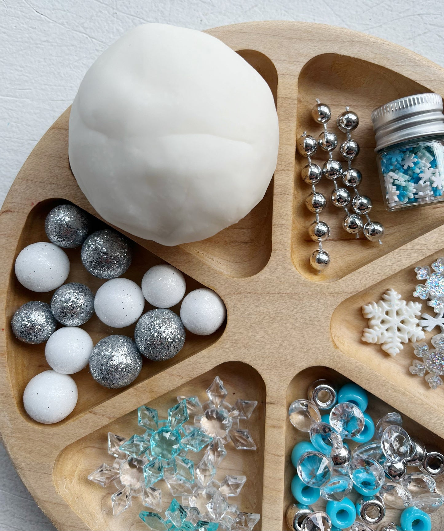 Decorate a Snowflake Playdough to Go Jar