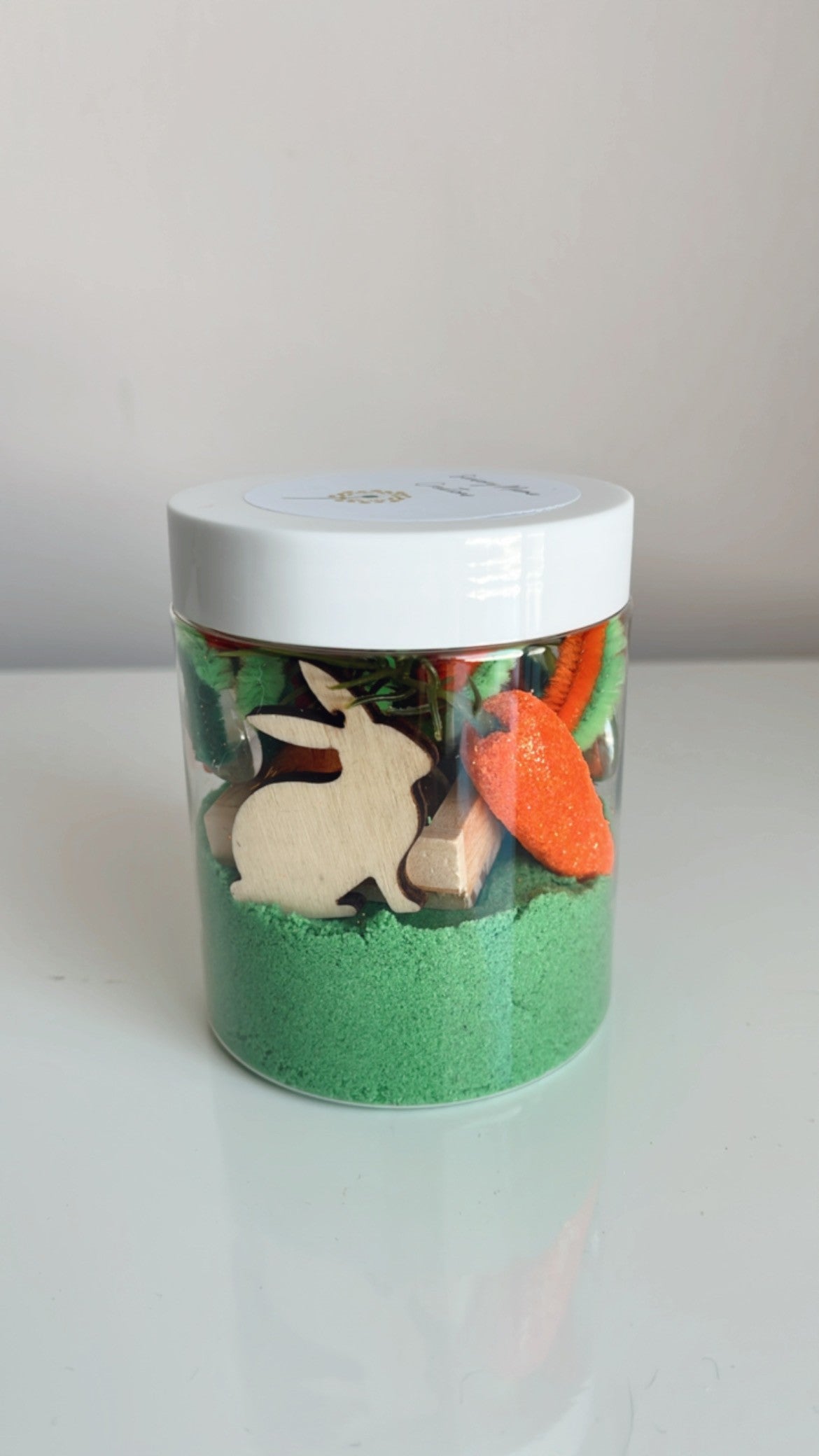 Carrot Patch Kinetic Sand Jar