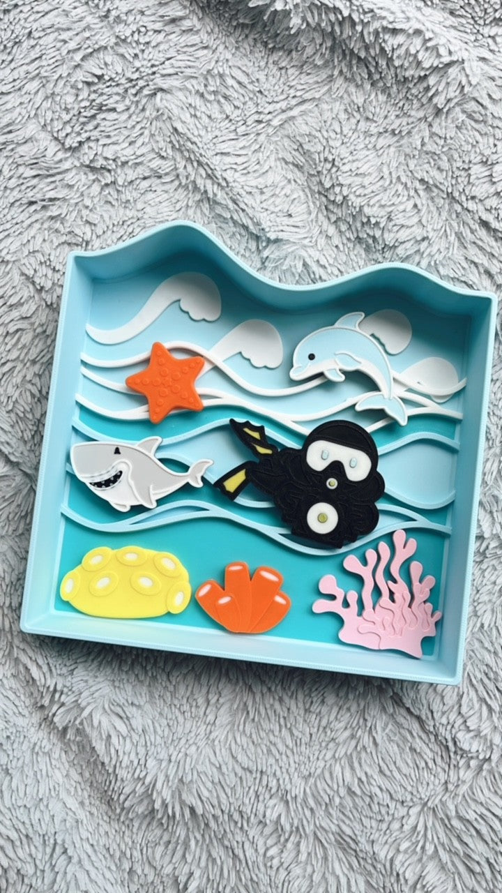 Ocean Adventures Play Tray and Loose Parts