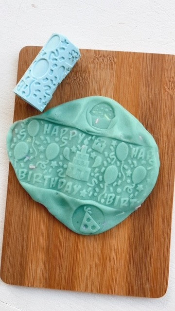 3D Printed Birthday Roller - for Playdough or Kinetic Sand
