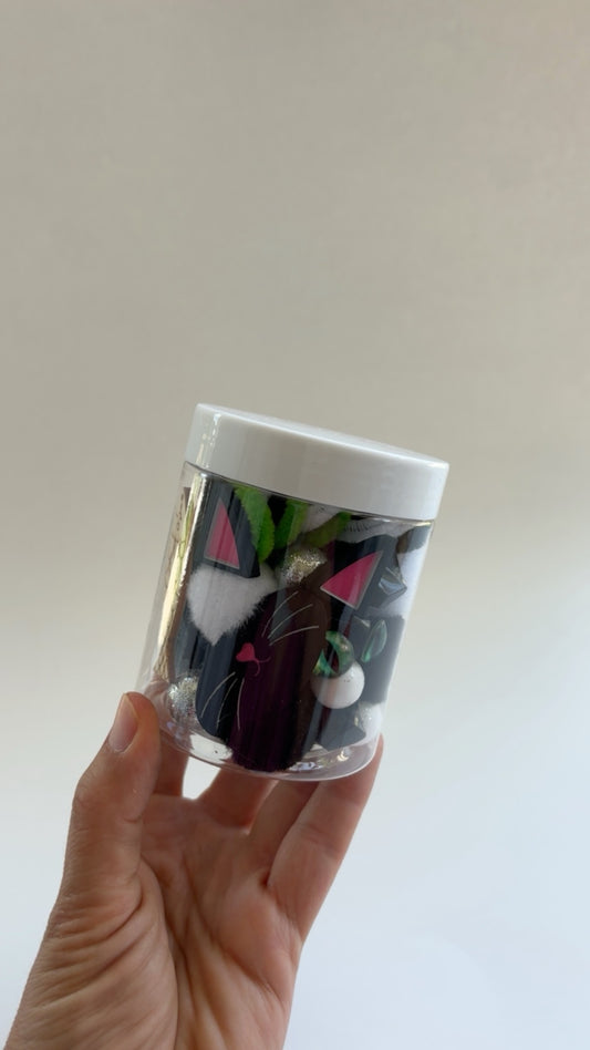 Build a Black Cat Playdough to Go Jar