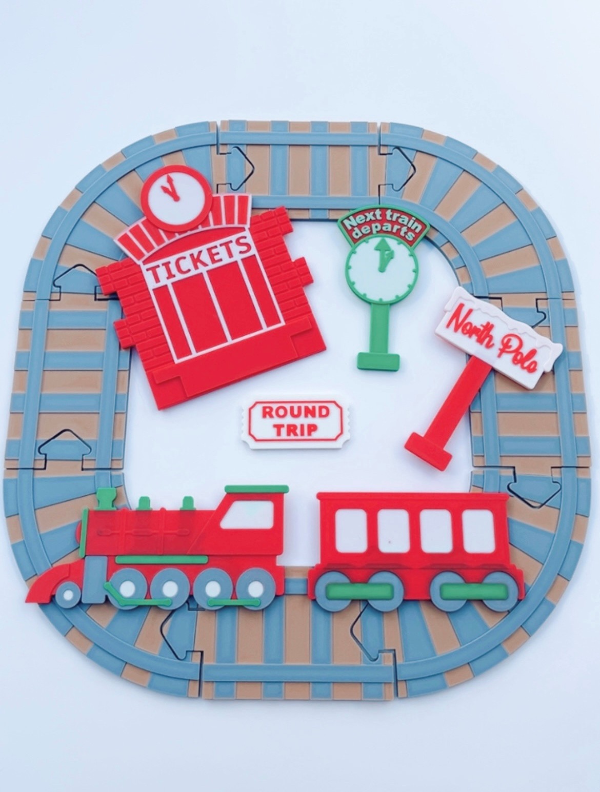 Christmas Train Tracks and Play Tray Set