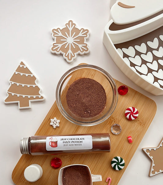 Hot Chocolate Mug Tray Set and Fizzy Potion