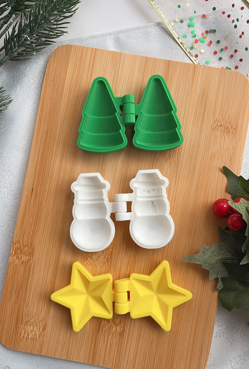 3D Printed Holiday Playdough Moulds