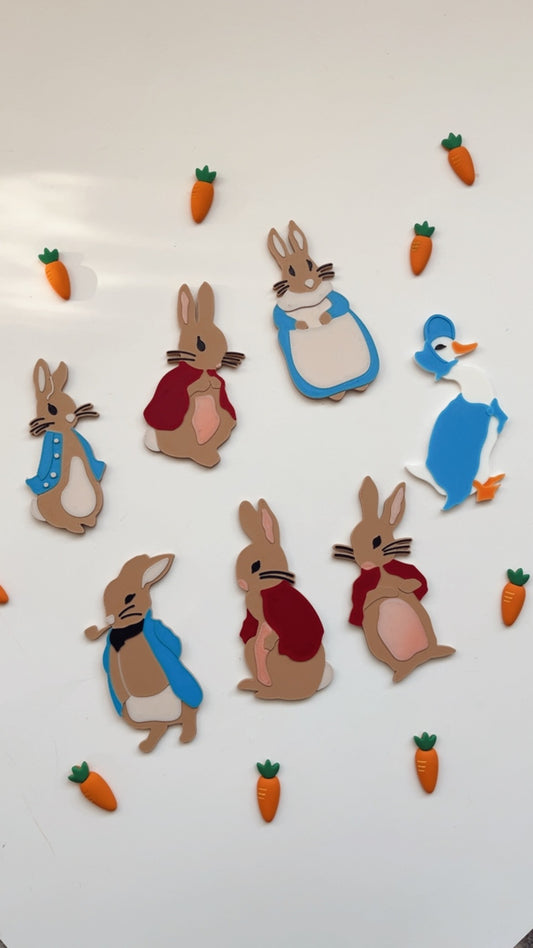 Peter Rabbit Family 3D Printed Loose Parts
