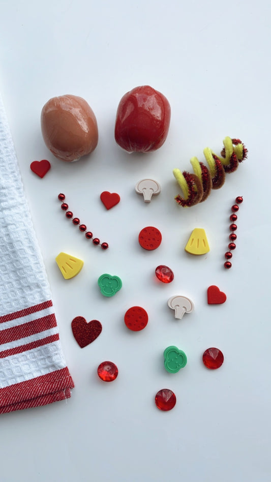 "Pizza My Heart" Playdough to Go Jar