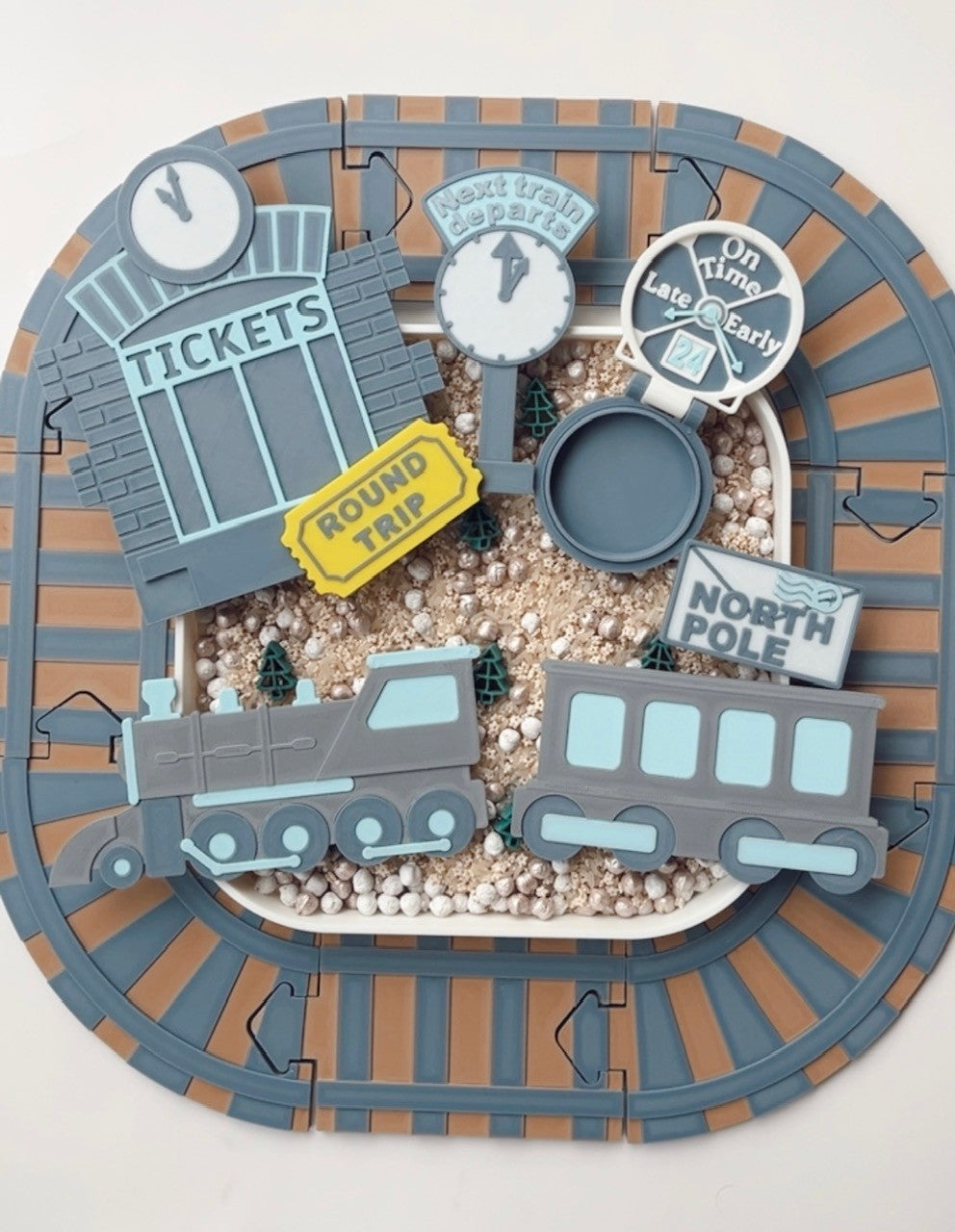 Polar Express Train Tracks and Tray Play Set