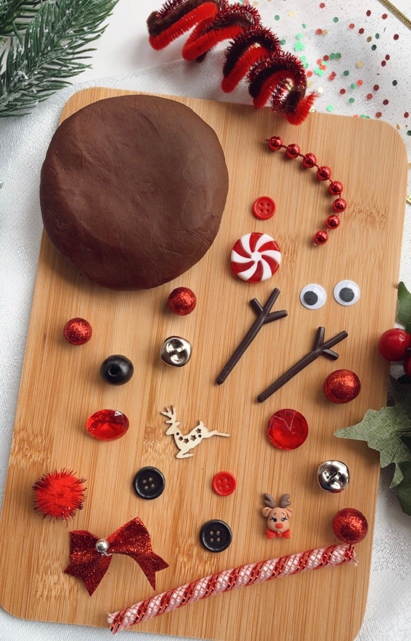 Build a Reindeer Playdough to Go Jar