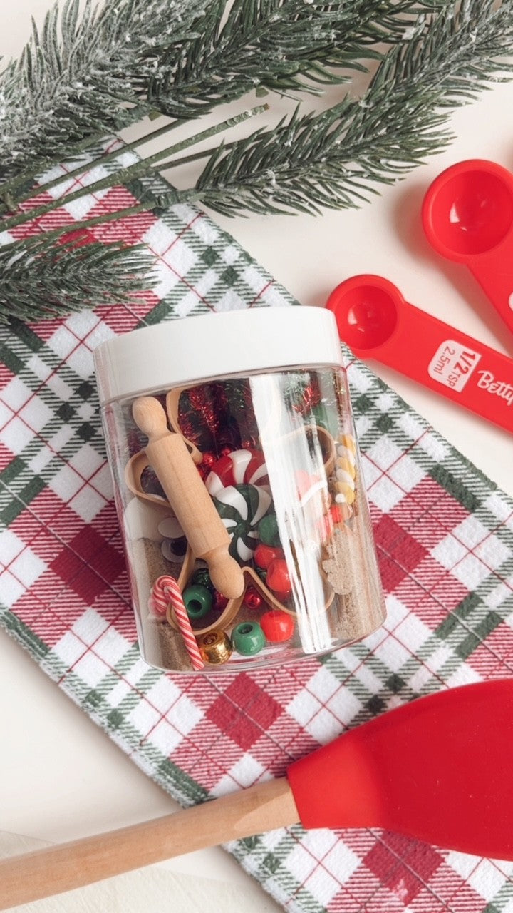 Gingerbread Person Kinetic Sand Jar