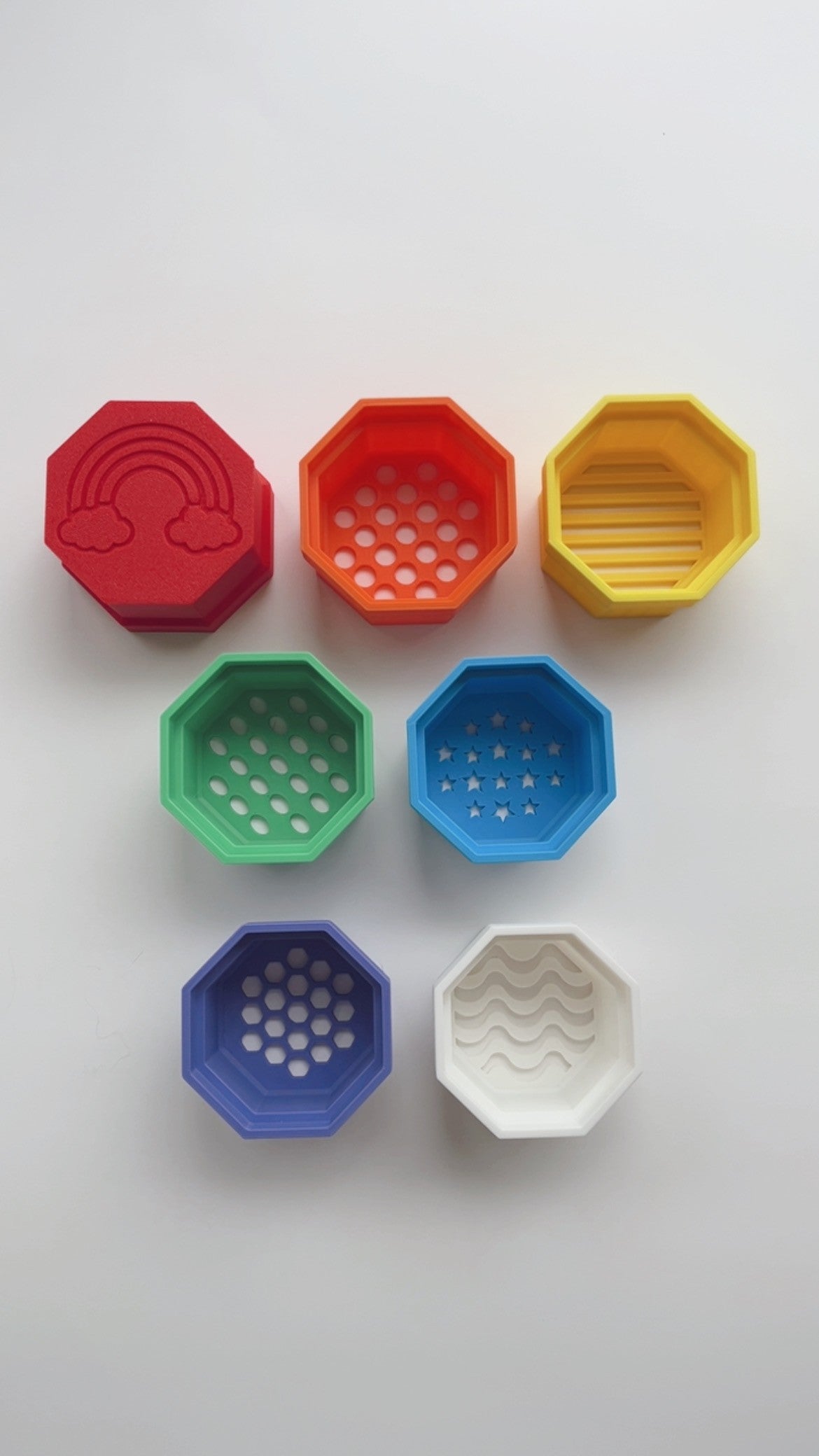 Rainbow Sieve Sifter Cup Set