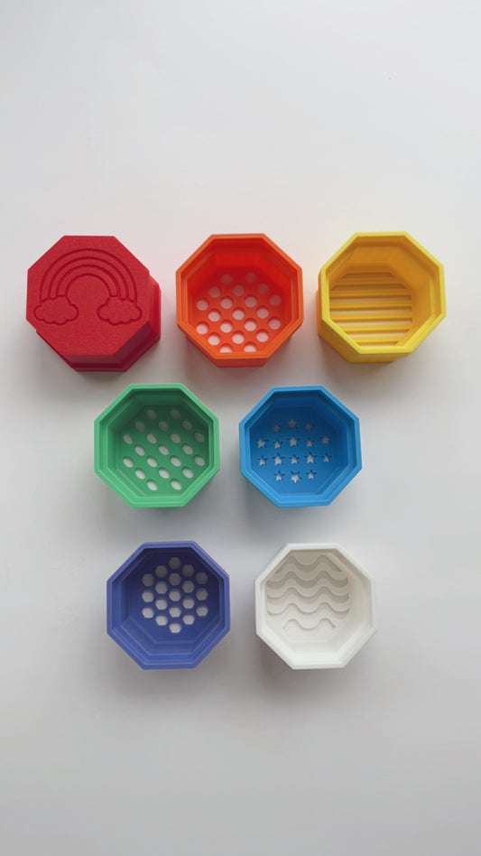 Rainbow Sieve Sifter Cup Set