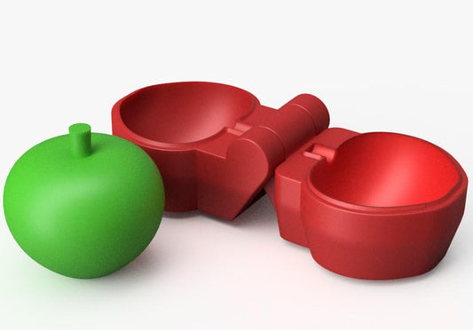 3D Printed Apple Playdough Mould