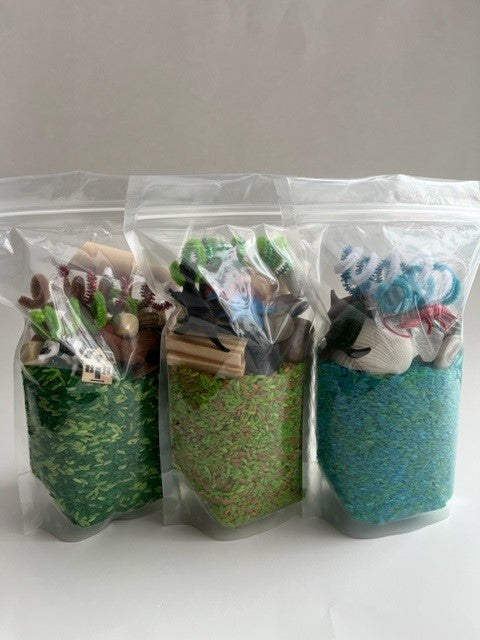 Dump and Discover Sensory Rice Bags