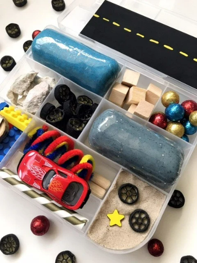 Race Car Playdough Activity Kit