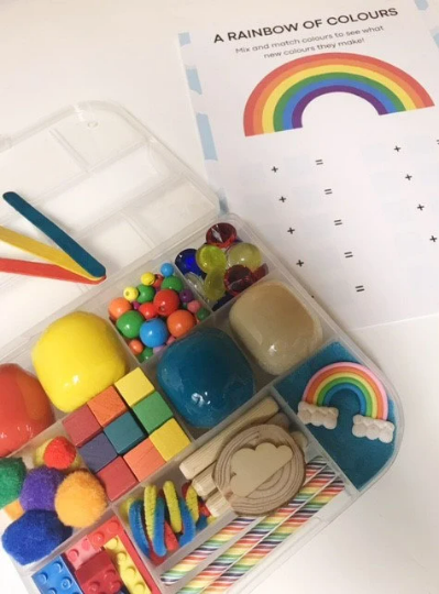 Rainbow Colour Mixing Playdough Kit