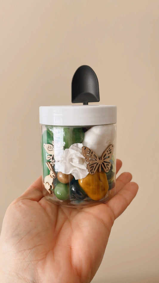 Spring Garden Playdough to Go Jar