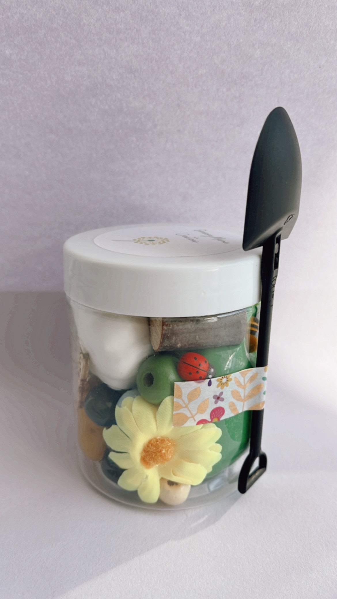 Spring Garden Playdough to Go Jar